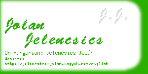 jolan jelencsics business card